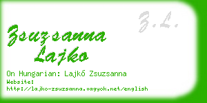 zsuzsanna lajko business card
